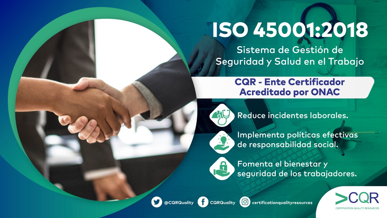 Certificación ISO 45001 CQR Cotecna